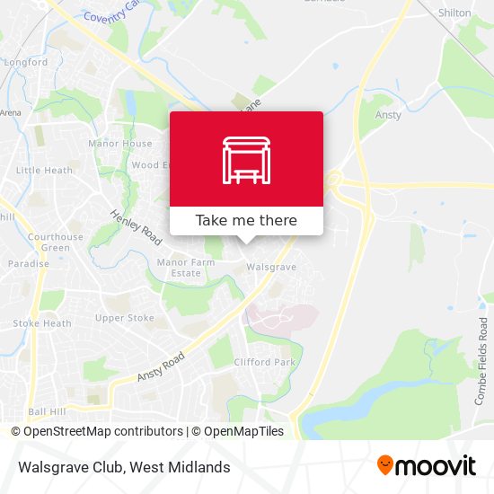 Walsgrave Club map