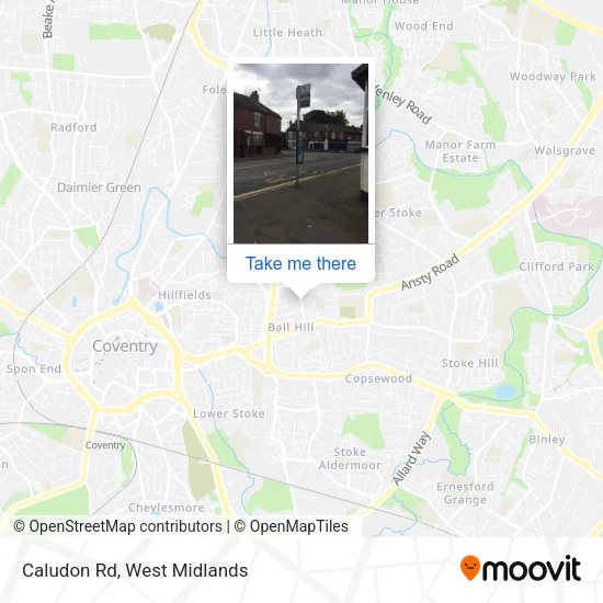 Caludon Rd map