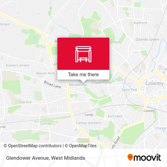 Glendower Avenue map