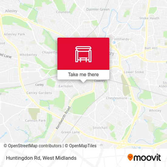 Huntingdon Rd map
