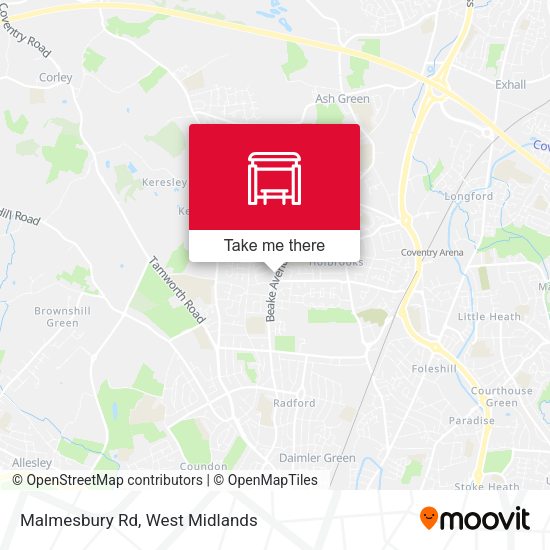 Malmesbury Rd map