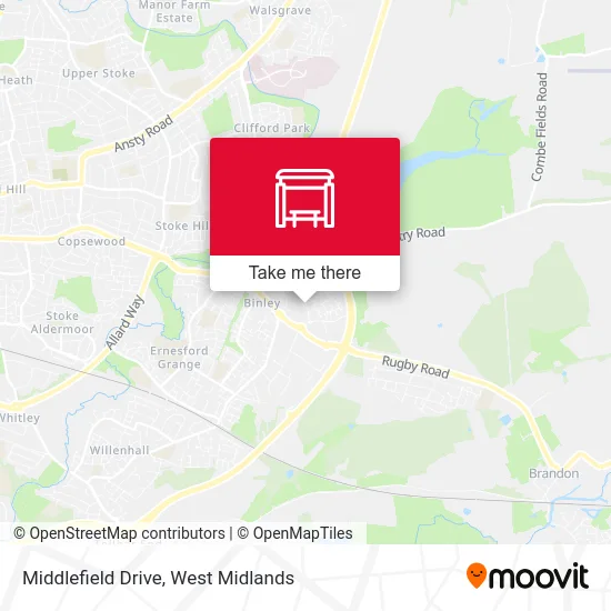Middlefield Drive map