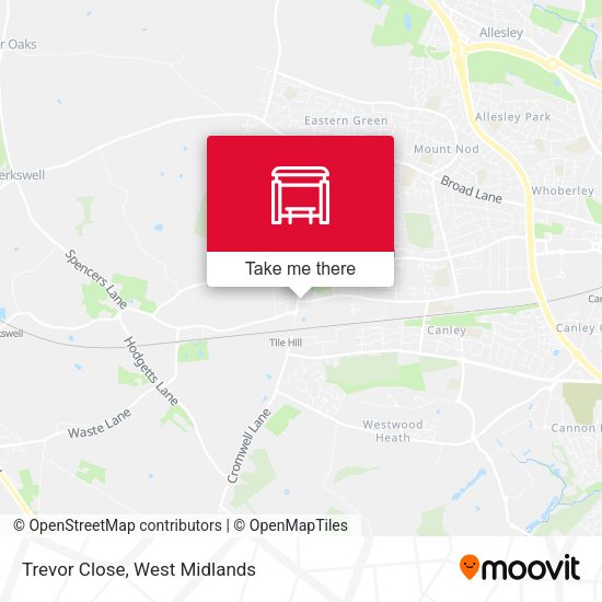 Trevor Close map