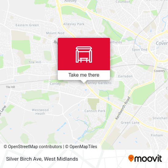 Silver Birch Ave map