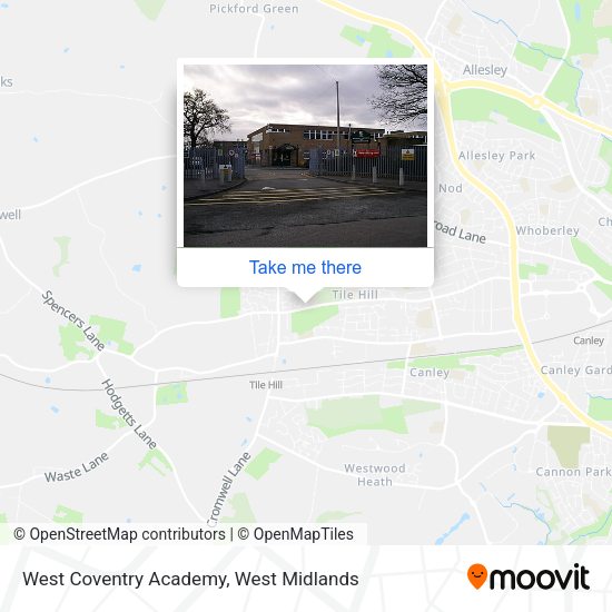 West Coventry Academy map