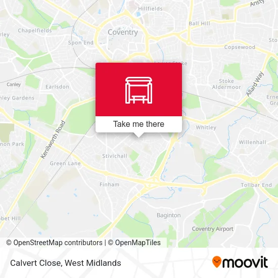 Calvert Close map