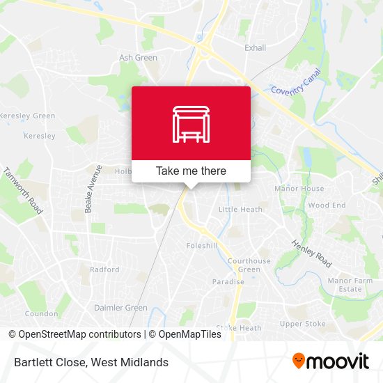 Bartlett Close map