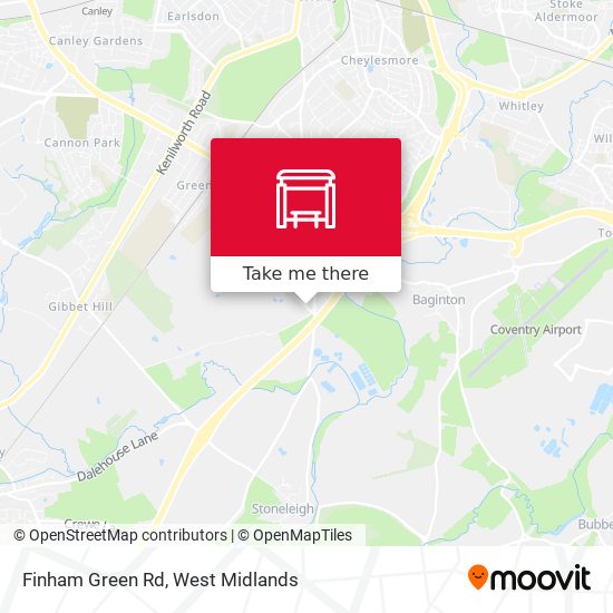 Finham Green Rd map