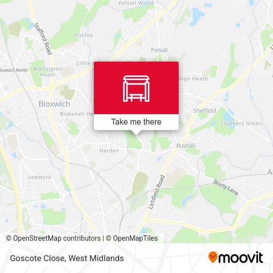 Goscote Close map