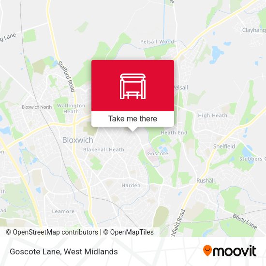 Goscote Lane map