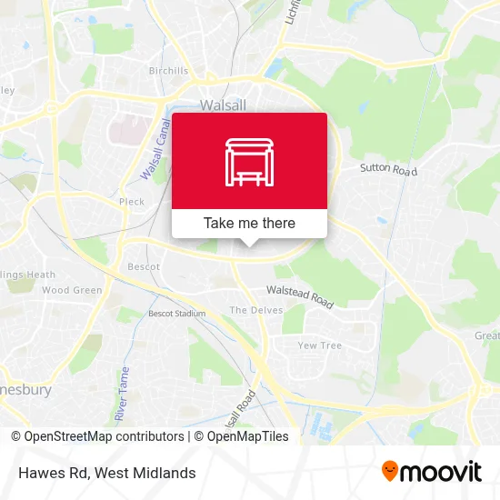Hawes Rd map