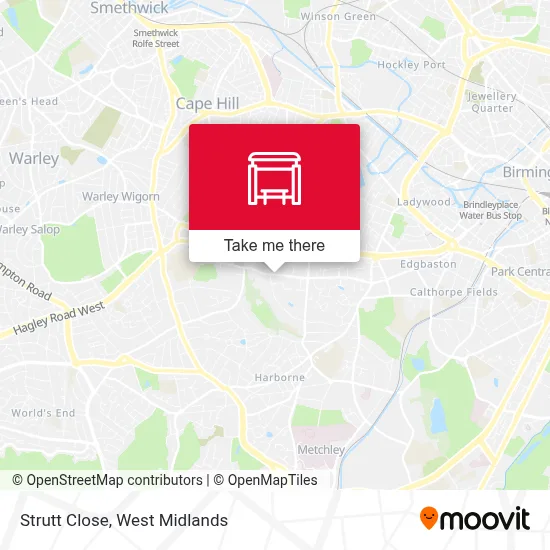 Strutt Close map