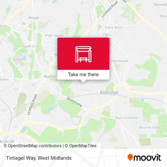 Tintagel Way map