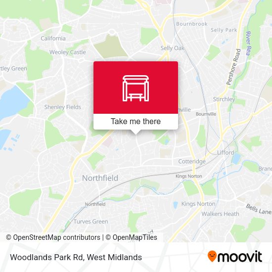 Woodlands Park Rd map