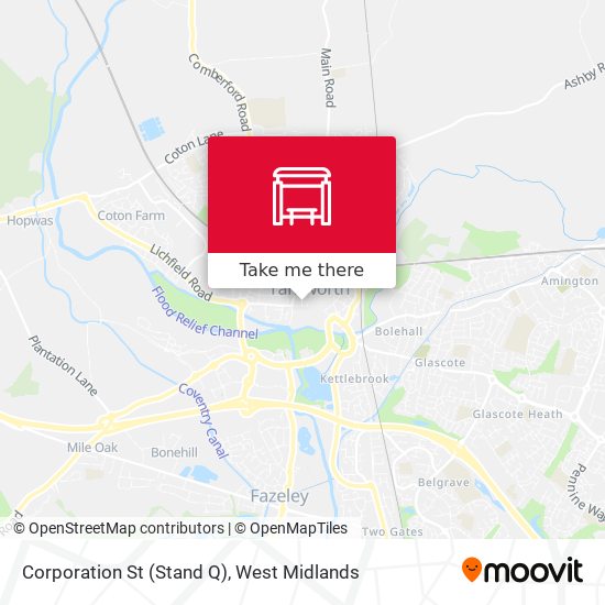 Corporation St (Stand Q) map