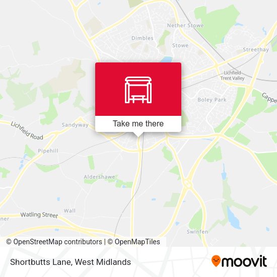 Shortbutts Lane map