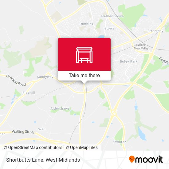 Shortbutts Lane map