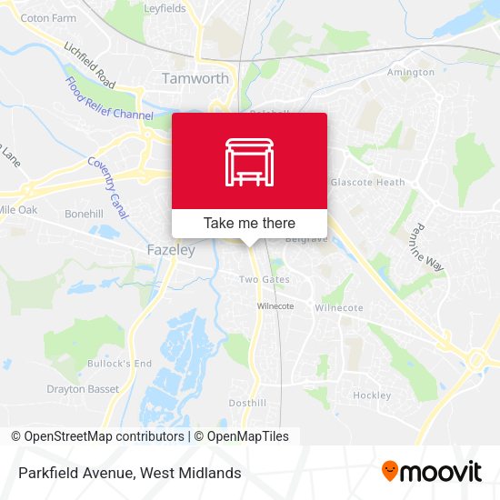 Parkfield Avenue map