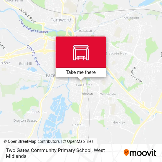 Two Gates Community Primary School map