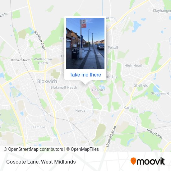 Goscote Lane map