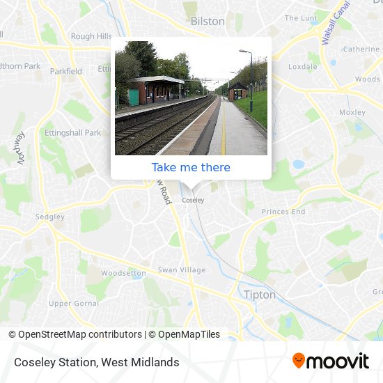 Coseley Station map
