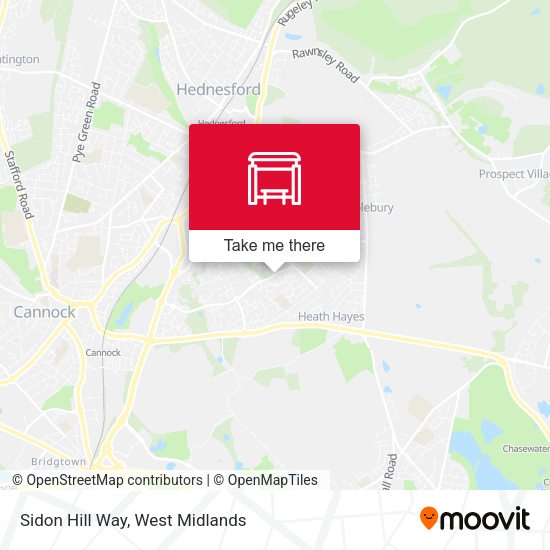 Sidon Hill Way map