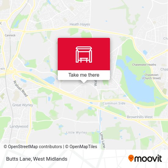 Butts Lane map
