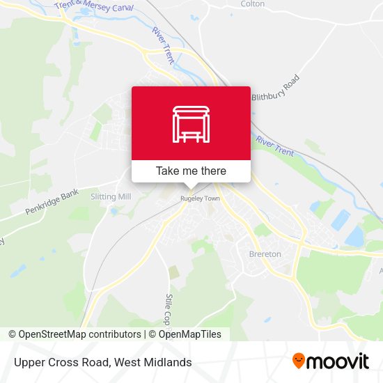 Upper Cross Road map