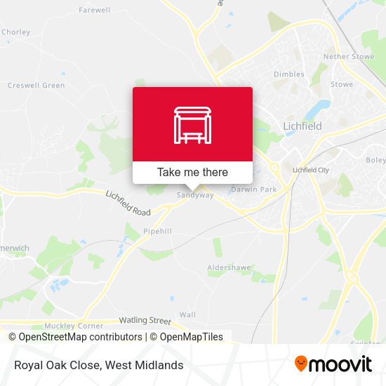 Royal Oak Close map