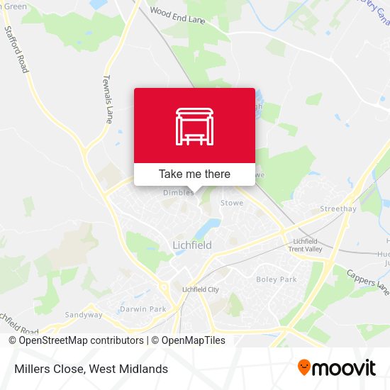 Millers Close map