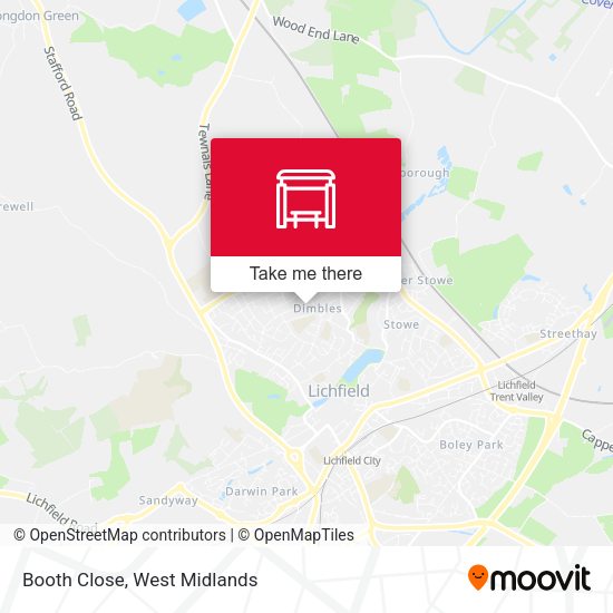 Booth Close map