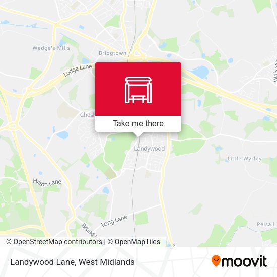 Landywood Lane map