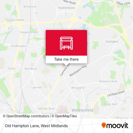 Old Hampton Lane map