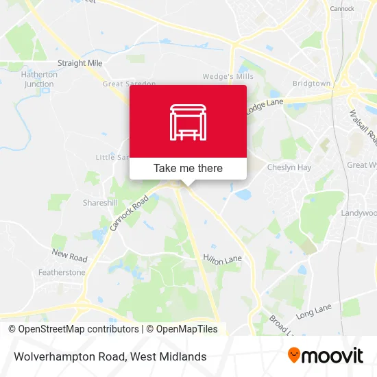 Wolverhampton Road map
