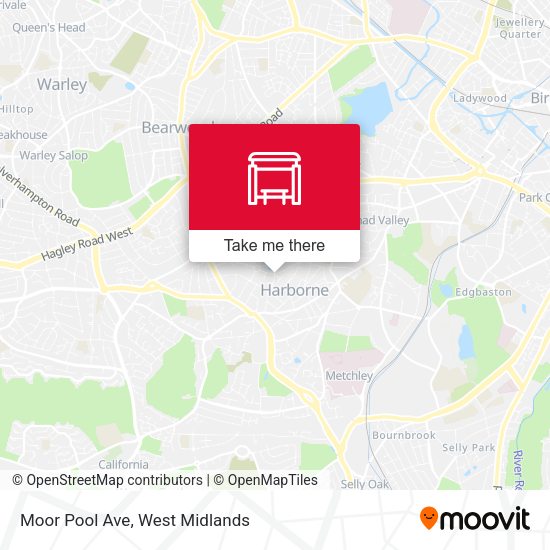 Moor Pool Ave map
