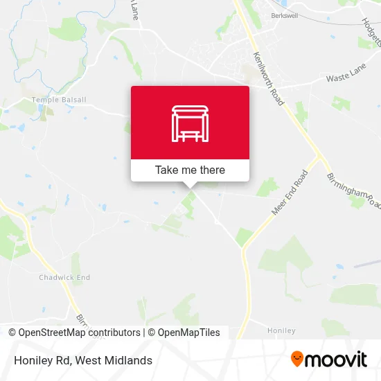 Honiley Rd map