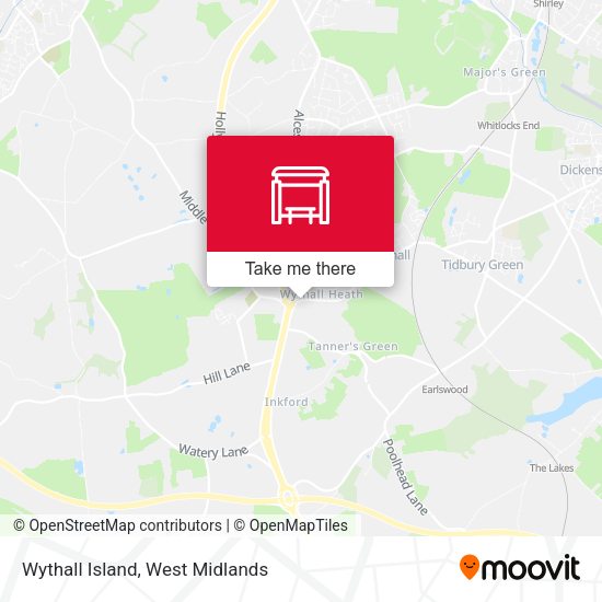 Wythall Island map
