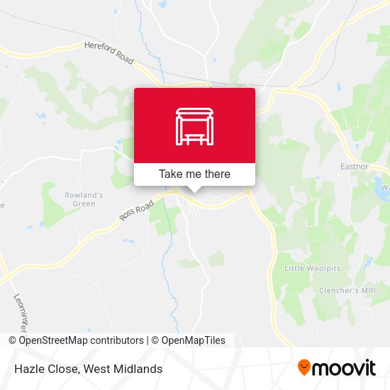 Hazle Close map