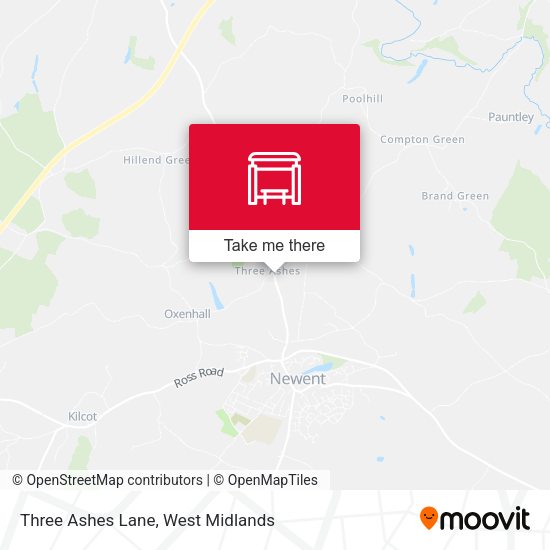 Three Ashes Lane map