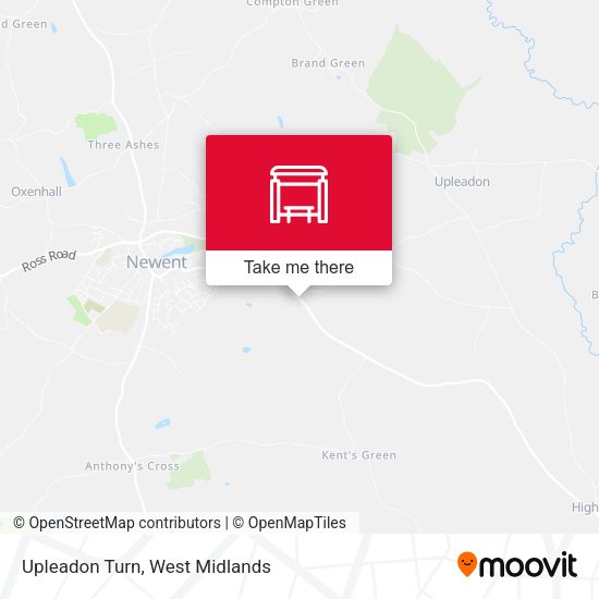 Upleadon Turn map