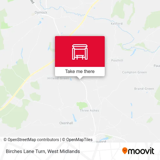 Birches Lane Turn map