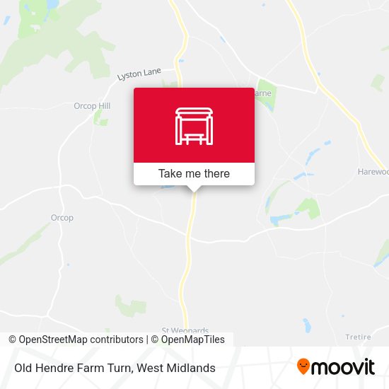Old Hendre Farm Turn map