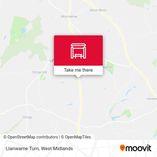 Llanwarne Turn map