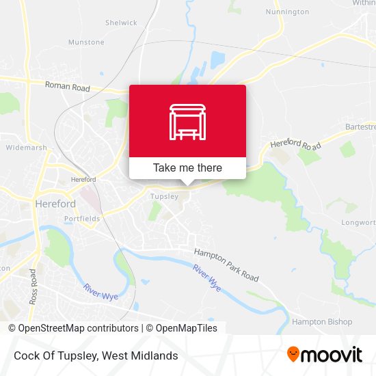 Cock Of Tupsley map