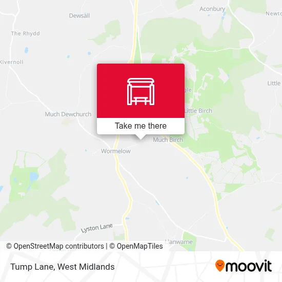 Tump Lane map
