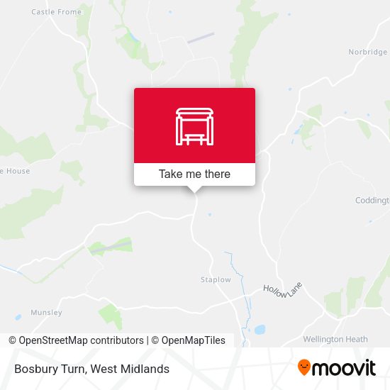 Bosbury Turn map