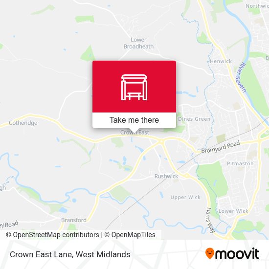 Crown East Lane map