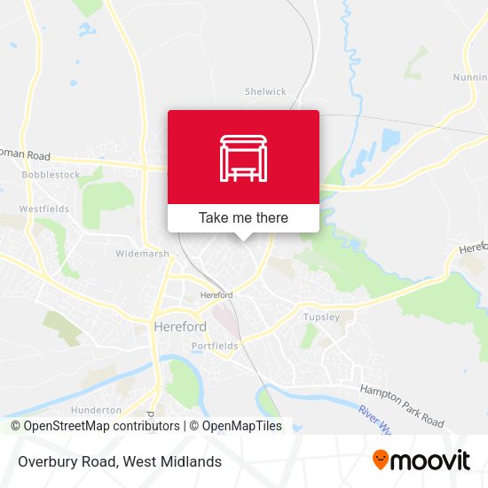 Overbury Road map