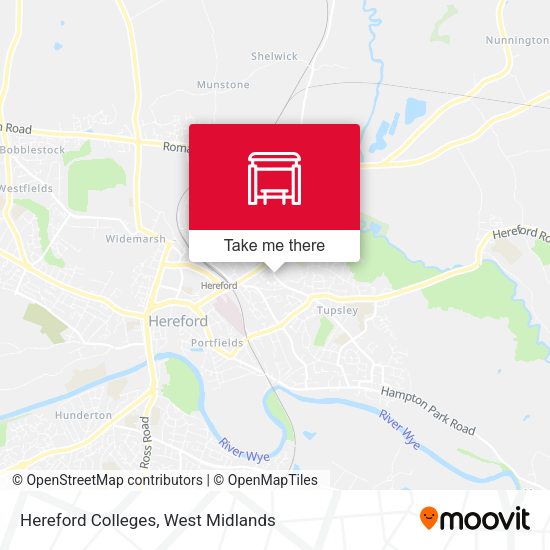 Hereford Colleges map