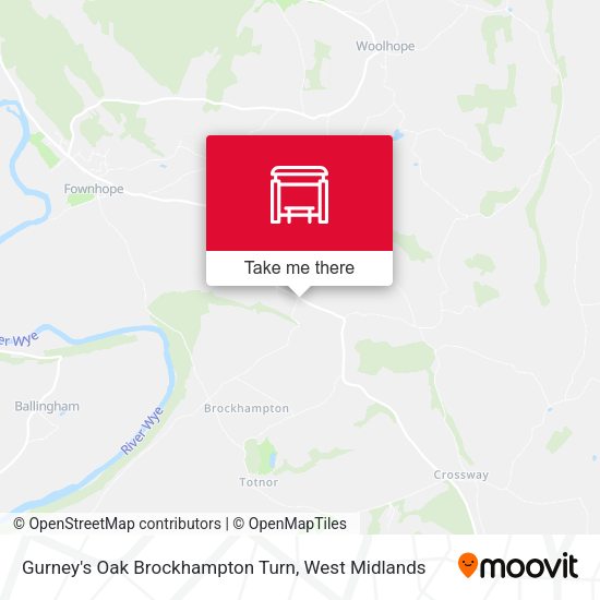 Gurney's Oak Brockhampton Turn map